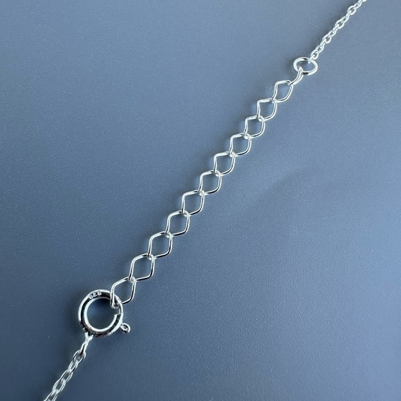 Sterling Silver CZ Snake Anklet - Picture 6 of 9